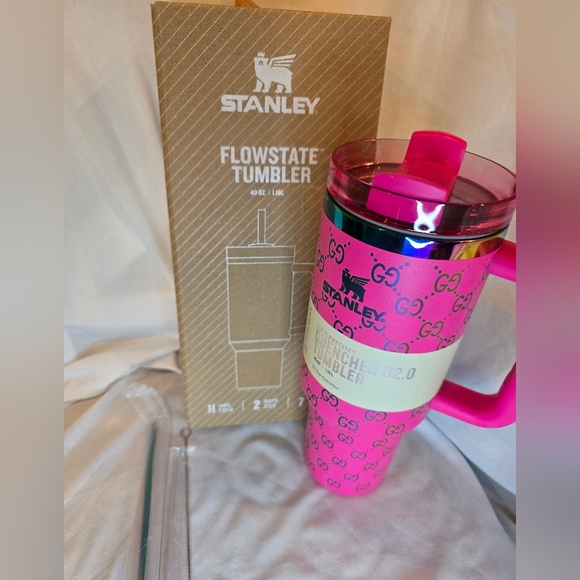 Stanley Pink 40oz Tumbler Laser Engraved - Picture 6 of 8